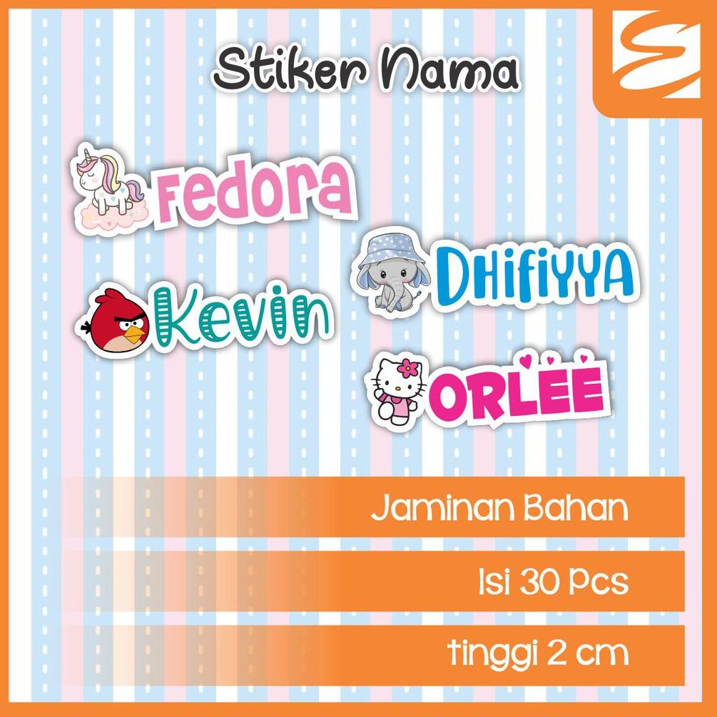 

⋆Murah Banget➡ Stiker nama bahan vinyl waterproof (Sticker Label) 2cm Q92