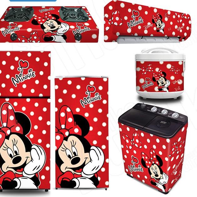 Stiker Kulkas 1 & 2 Pintu, Kompor, Magicom, AC, Mesin Cuci Minnie Mouse Mickey SM018 [17.8]