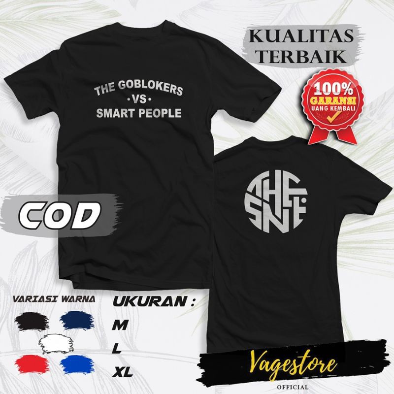 PAKAIAN ATASAN BAJU KAOS THE GOBLOKERS VS SMART PEOPLE CHEFF BOBON SANTOSO ORI ORIGINAL PRIA MURAH