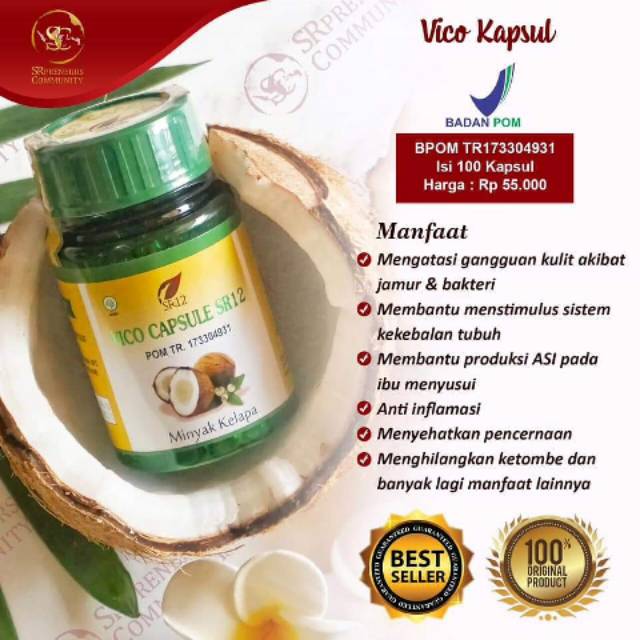 VICO KAPSUL SR12 BPOM// PENGGEMUK BADAN 100% AMPUHHHHH