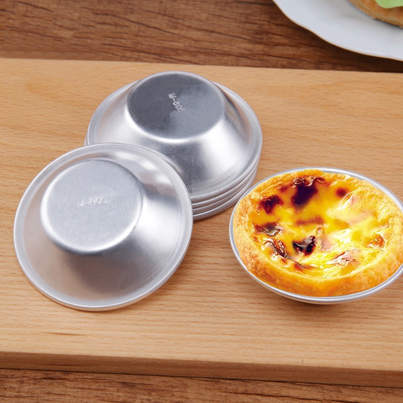 1pc Cetakan Egg Tarts Bentuk Bulat Bahan Aluminum Alloy