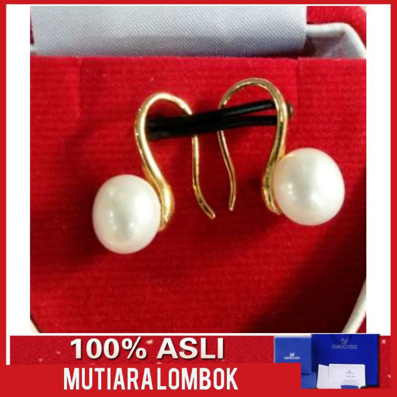 anting mutiara putih anting mutiara lombok asli mutiara air tawar perhiasan anting anting