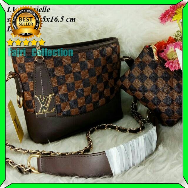 TAS WANITA LV LOUIS VUITTON ORIGINAL BRANDED IMPORT SELEMPANG SLEMPANG SLING BAG CEWEK BATAM MURAH