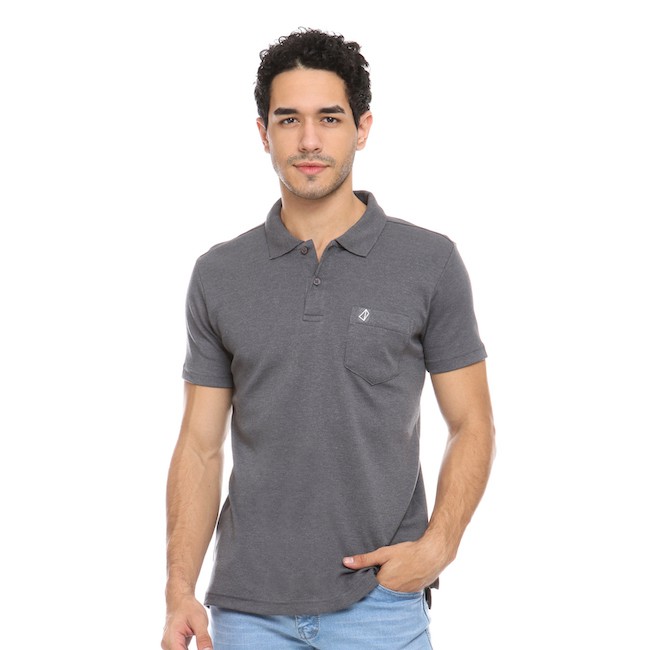 Obermain Kaos Polo Pria ADONIS JSY POLO Dark Grey OPA01117DG