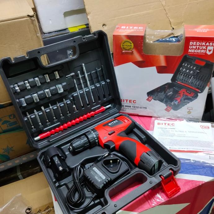 Mesin Bor Baterai Bitec Csr 12-2 Li-Rsy 12 V Cordless Impact Drill 12V Termurah