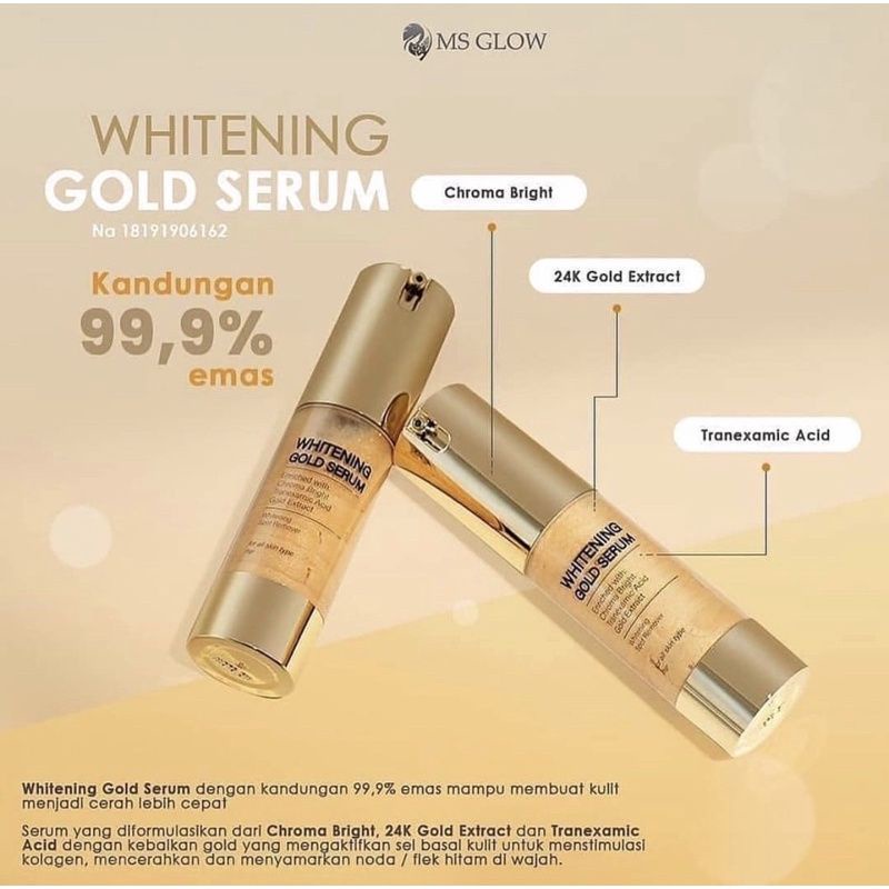 WHITENING GOLD SERUM MS GLOW/ORIGINAL/BPOM