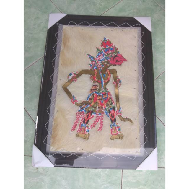 LUKISAN WAYANG KULIT BALADEWA 45x35 cm - PAJANGAN DEKORASI DINDING RUMAH MURAH - SOUVENIR JOGJA