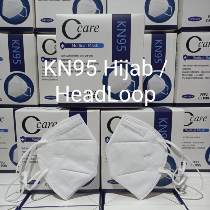 Masker KN95 Hijab Face Mask isi 20pcs  Masker KN 95 HIJAB Disposable - GROSIR - PROMO - Bisa COD -