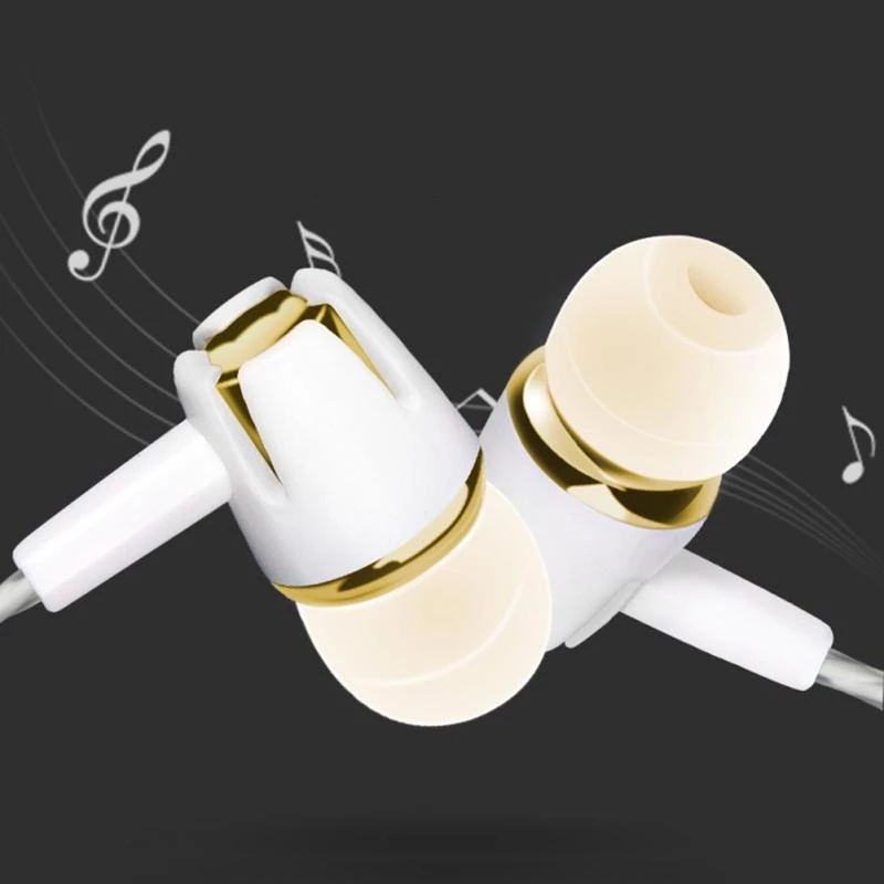 1pc Headset In-Ear Stereo Noise Canceling Universal 3.5mm Dengan Mic Untuk Huawei Xiaomi Samsung