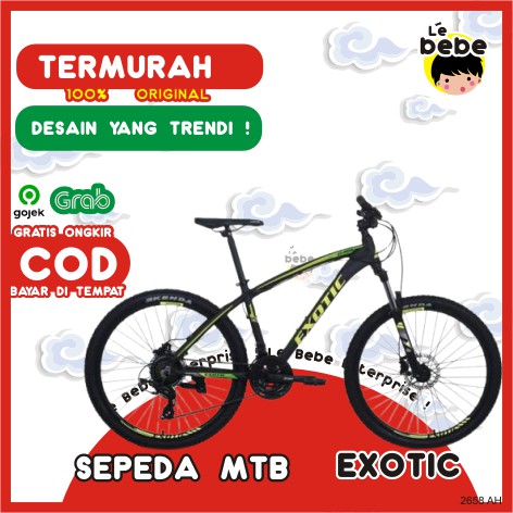 Sepeda Gunung MTB 26 Exotic 2658 AH Sepeda Lipat Sepeda Gunung Road Bike Sepeda Artis SNI ORIGINAL