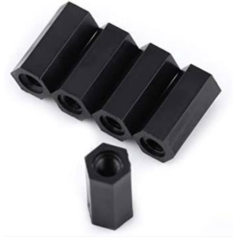 black hex nylon spacer female to female m3x10mm M3 10mm