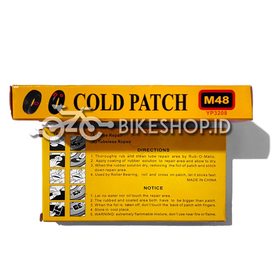 Tambal Ban Tiptop M48 Thumbs Up Strong Tire-Tube TAIWAN Cold Patch Vulcanization | High Quality