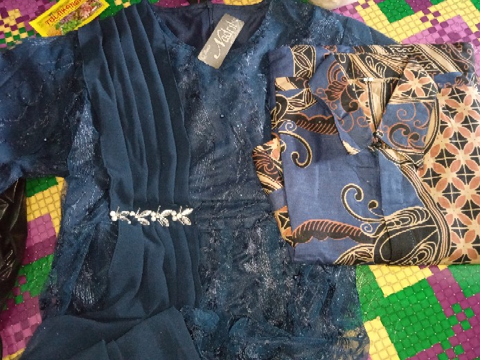 Maura Couple - Sania Ruffle Batik Couple Ori Ndoro Jowi Dnt Garansi Termurah Shopee - Mote Navy