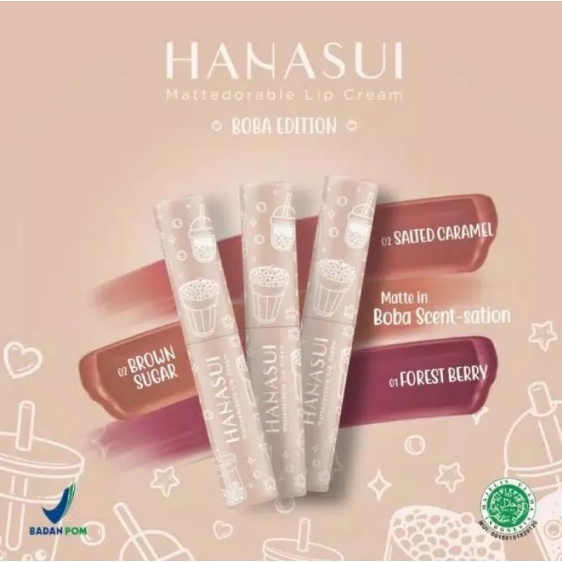 Hanasui Mattedorable Lip Cream -Boba Edition-