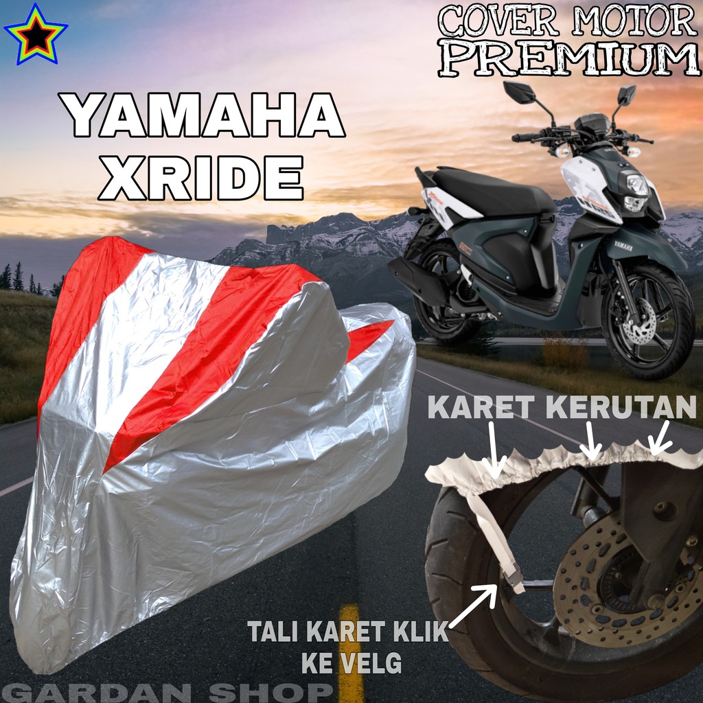 Sarung Motor YAMAHA XRIDE Silver MERAH Body Cover Penutup Motor Yamaha Xride PREMIUM