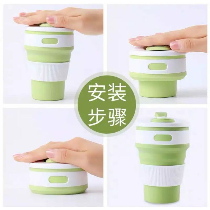 Gelas Lipat Silikon Portable Cup Foldable Glass Tempat Minum Unik Cangkir Kopi