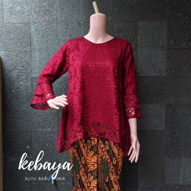 IndahKebaya | HANYA ATASAN YA / KEBAYA RINJANI BROKAT / KUTUBARU TUNIK / MOCCA TOSCA  MUSTARD DUSTY