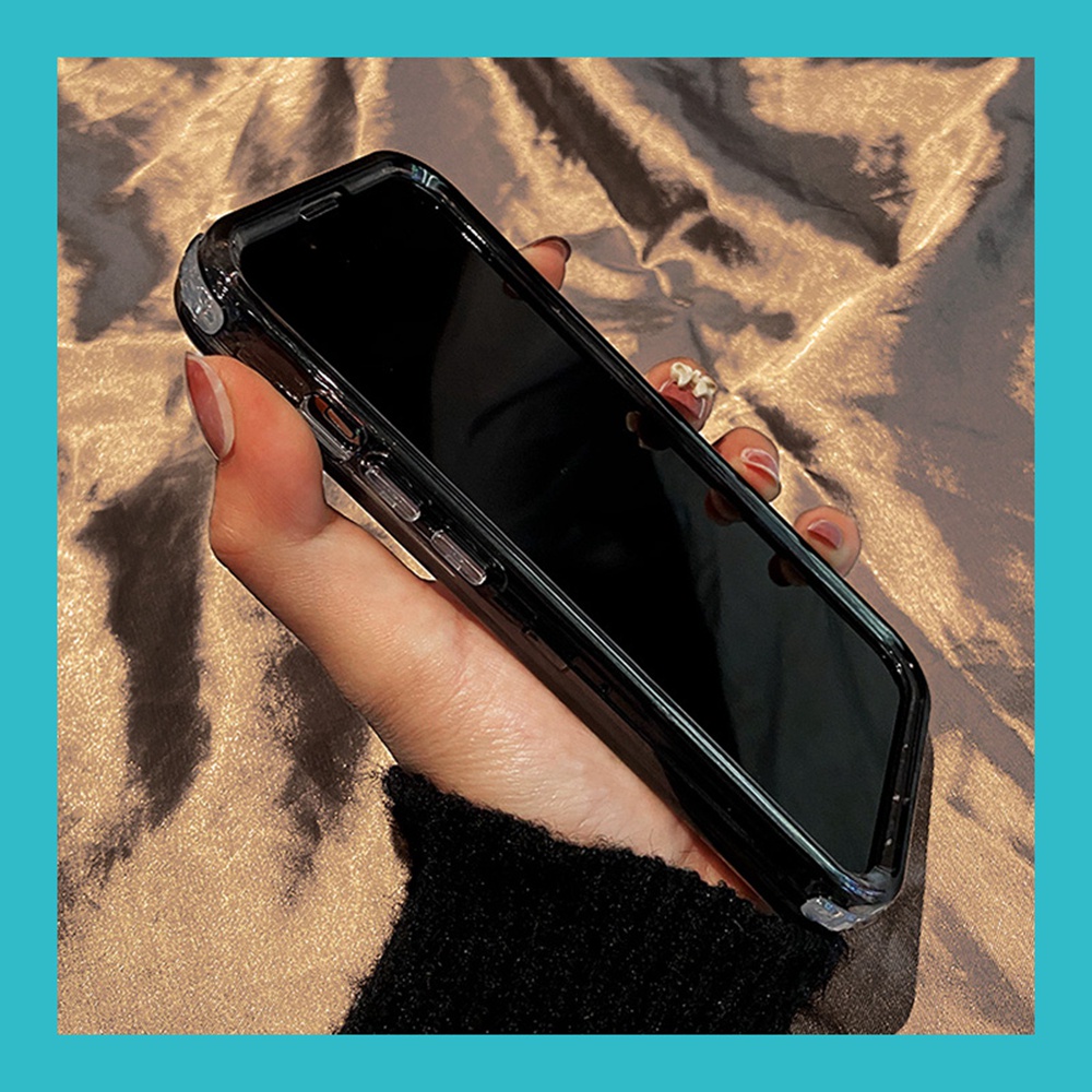 3 IN 1 Case Pelindung Belakang Bening Tahan Guncangan Untuk iPhone 14 13 12 11 Pro MAX XS MAX XR 7 + 8 Plus