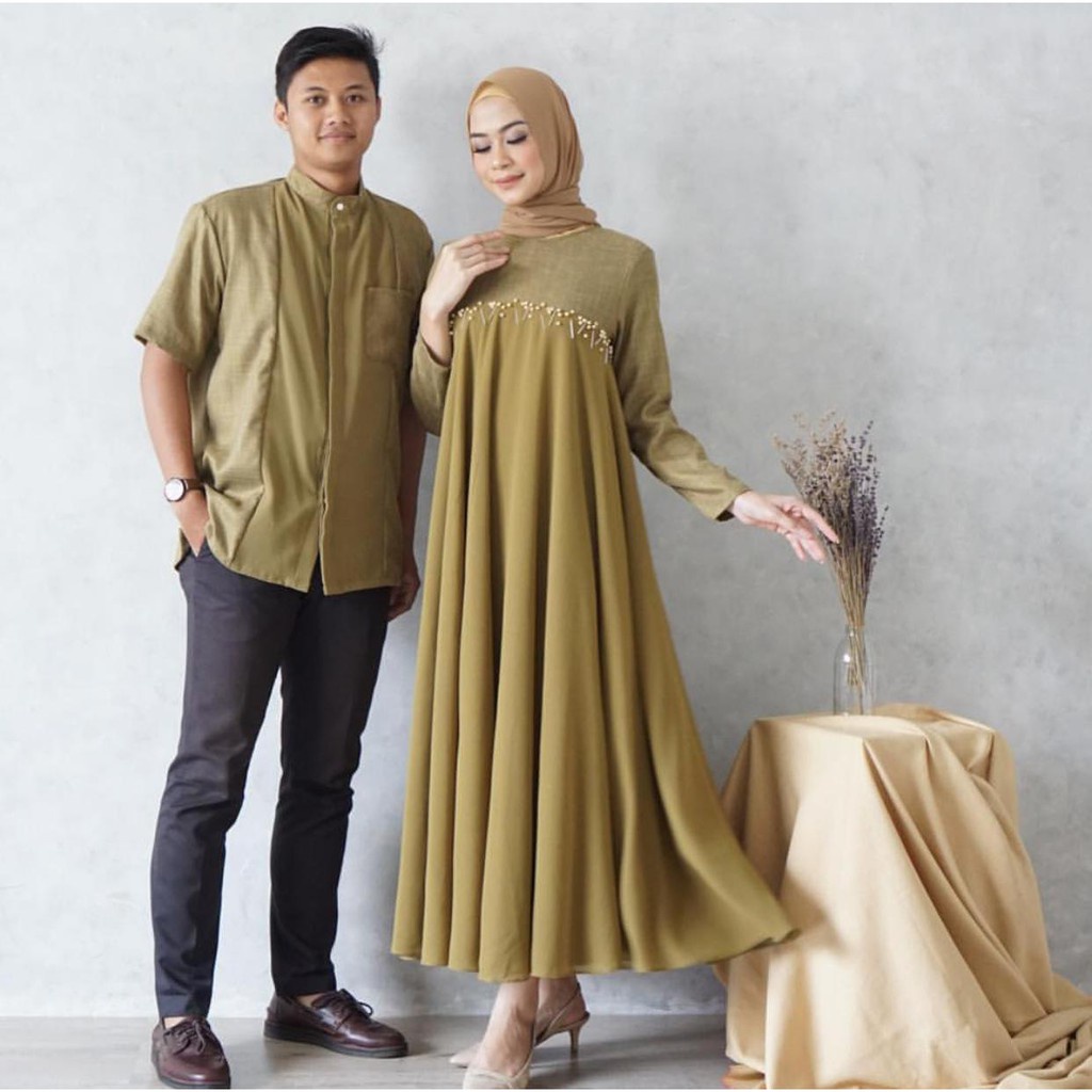 Couple Gamis katun toyobo pria wanita couple
