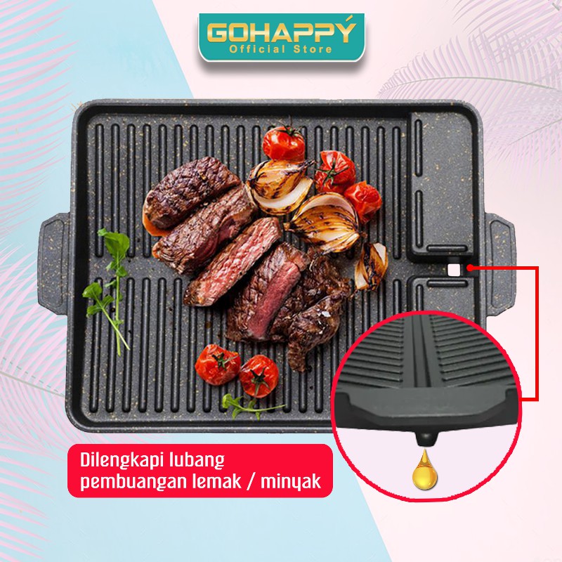 EVERLUX Gohappy Korean yakiniku signature Ghk-38 Panci Panggang grill bbq chicken