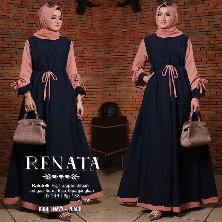 PROMO  NF - GAMIS SYARI RENATA DRESS  TERBARU