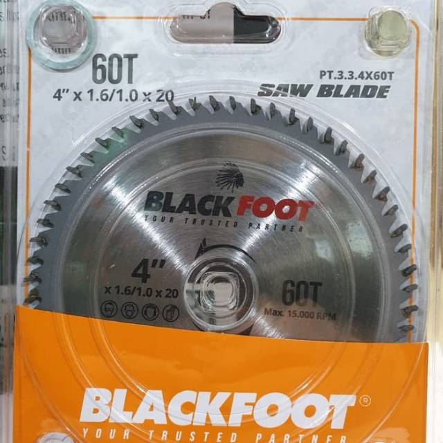 MATA POTONG KAYU BLACK FOOT 4&quot; X 60T SAW BLADE BLACKFOOT 4 INCHI