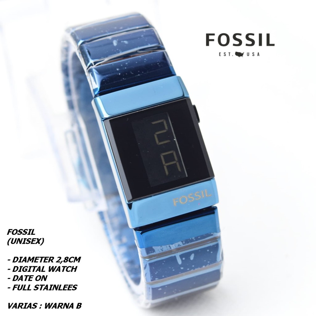 JAM TANGAN UNISEX FASHION RANTAI BODY SEGI TANGGAL AKTIF