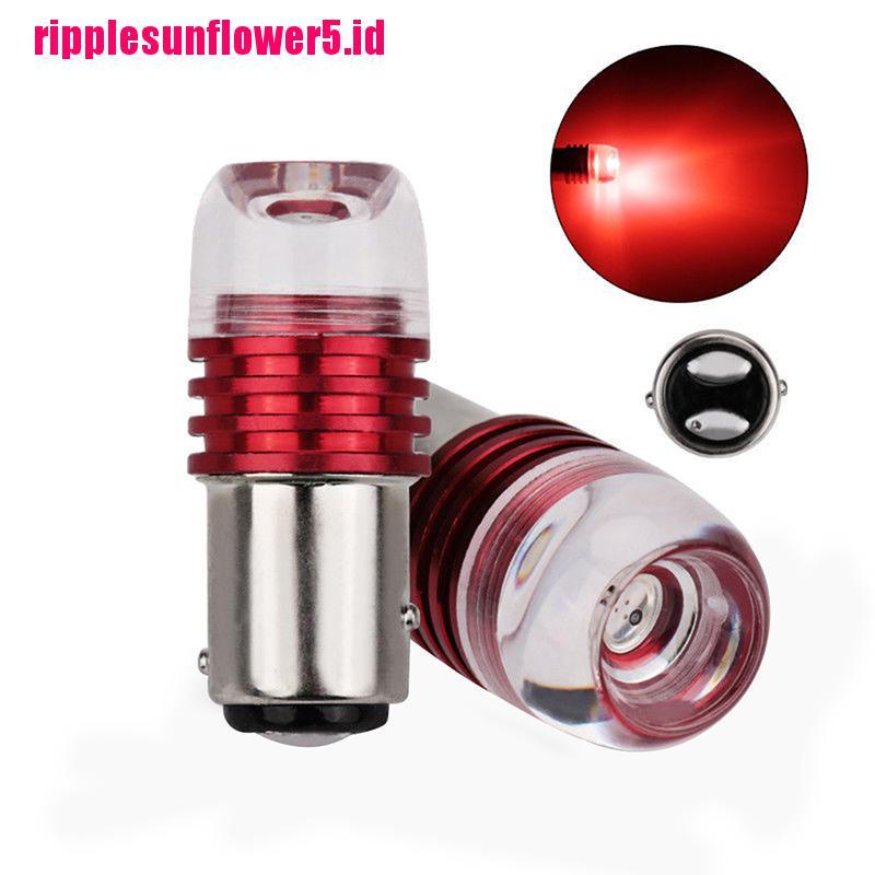 2pcs Lampu Led 1157 BAY15D P21 / 5W Warna Merah Untuk Rem / Mundur Mobil