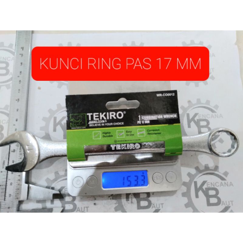 KUNCI RING PAS TEKIRO 17 MM / KUNCI RING PAS 17 MM