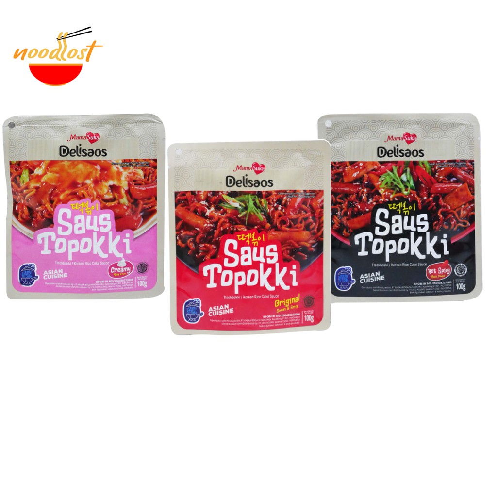 

DELISAOS SAUS TOPOKKI INSTANT 100 GRAM - MAMASUKA BUMBU SAUS TOPOKKI - ORIGINAL / HOT SPICY / CREAMY