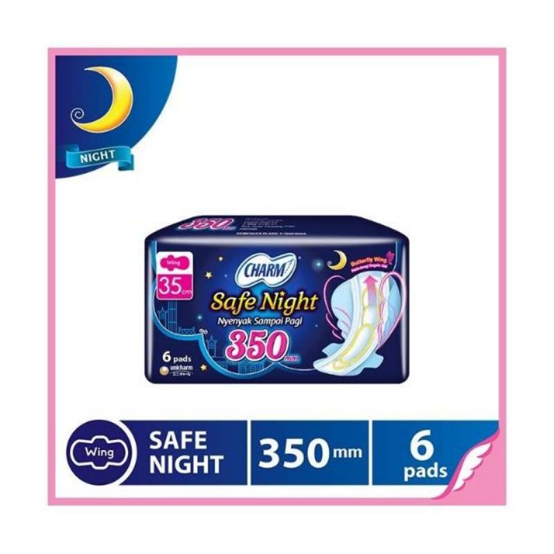 CHARM SAFE NIGHT 350MM 6 PADS (WING)