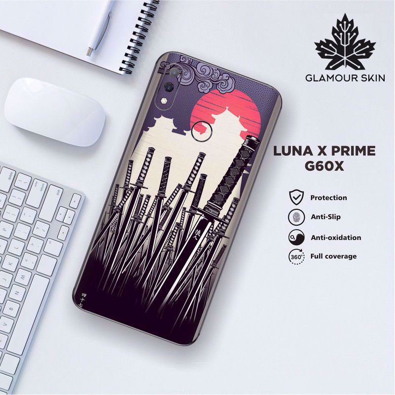 *(Dapat2PCS)* LUNA X PRIME G60X Garskin Case/Stiker Protector Motif SAMURAI