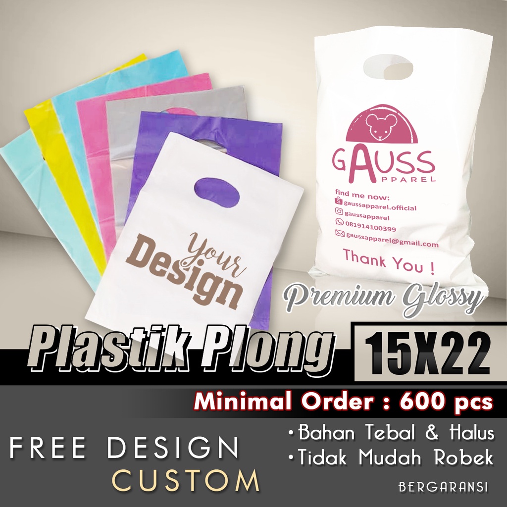 Jual Sablon Plastik Plong 15x22 Custom Plastik Olshop Cetak Kresek Kecil Kosmetik Print Free 0678