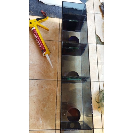 Top Filter kaca , aquarium kaca ukuran 80cm