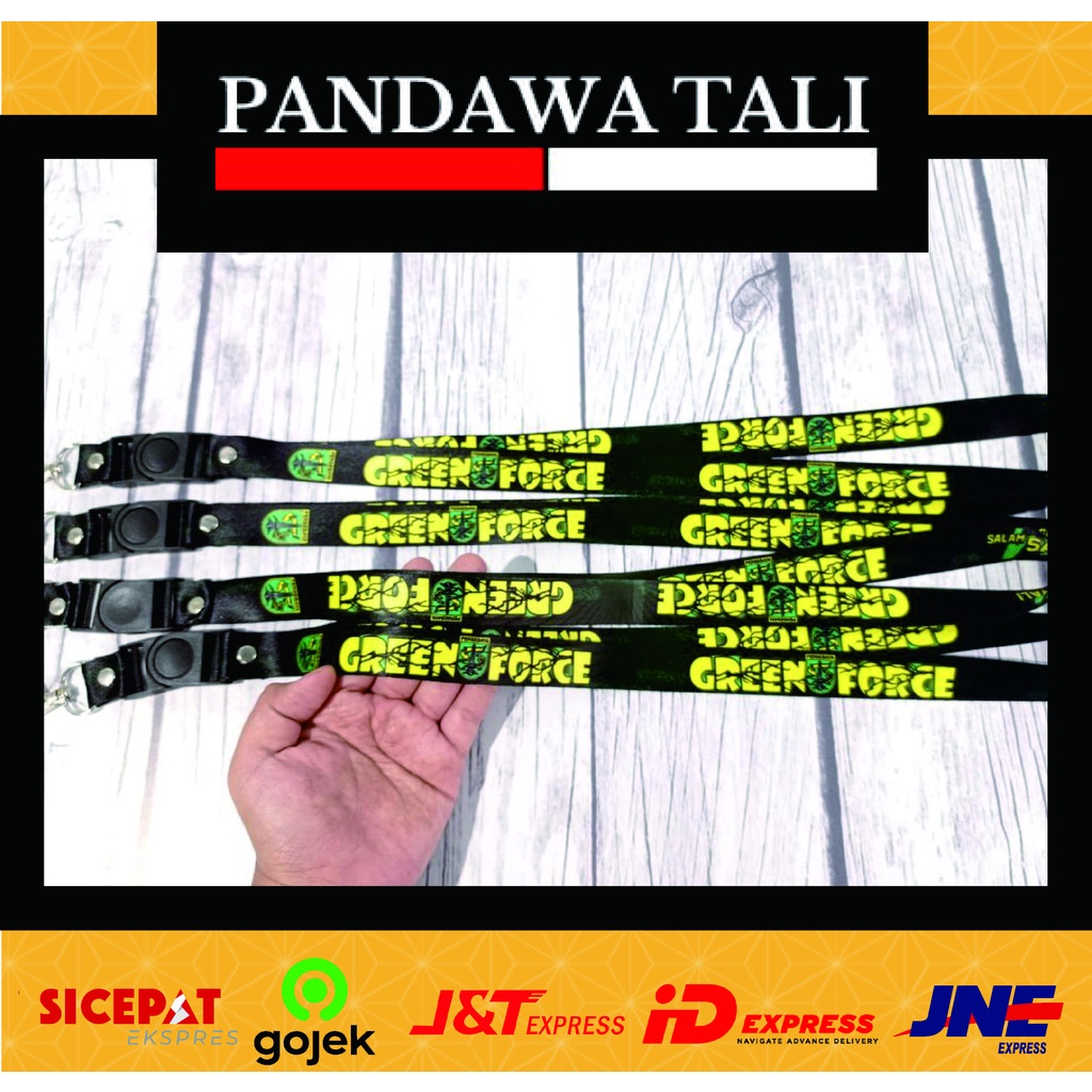 

Lanyard Greenforce Persebaya / Lanyard Printing Custom Pandawa Tali Surabaya