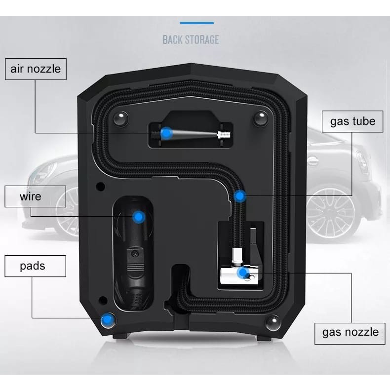 Pompa Angin Ban Mobil Kompresor Elektrik Digital Portable Automatic