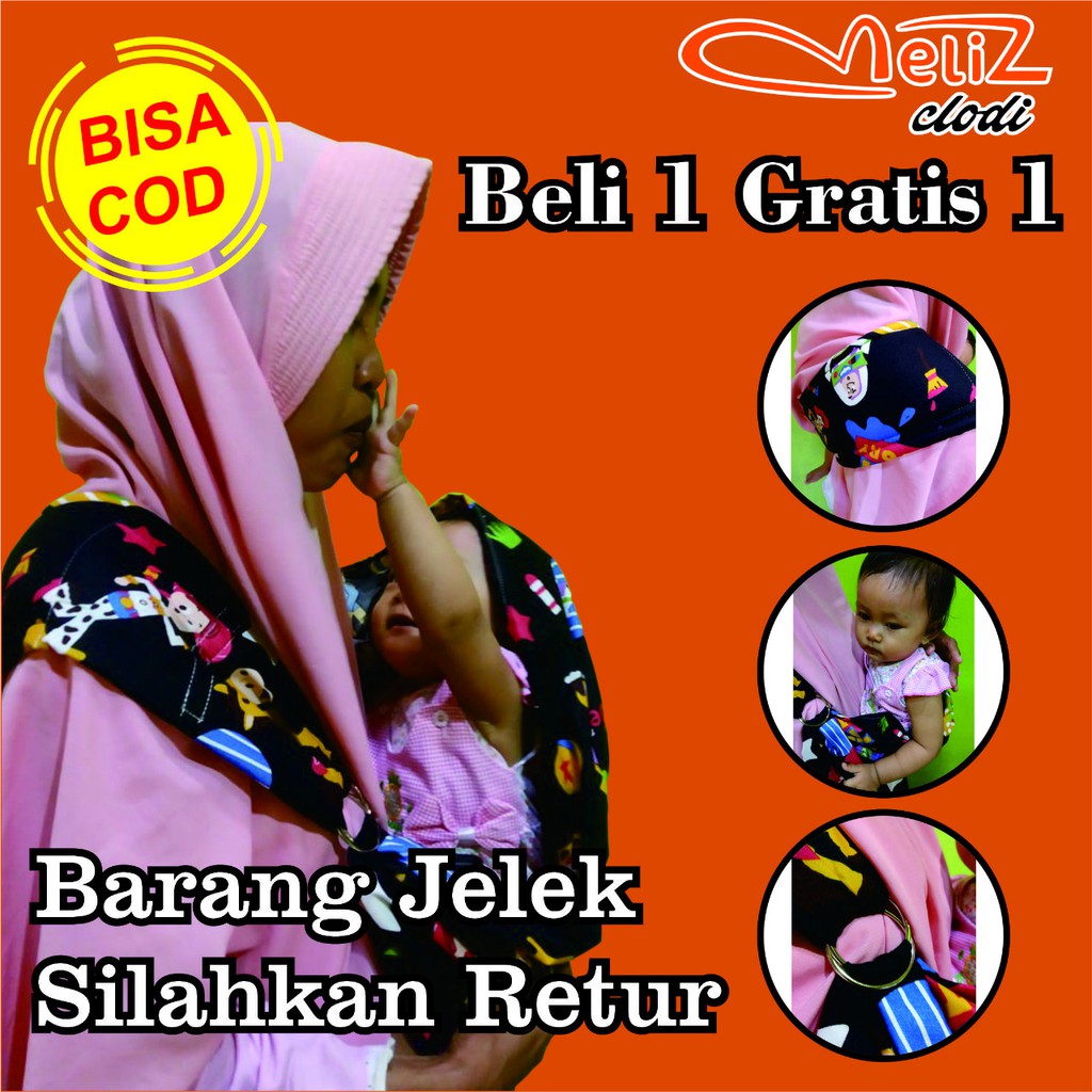 PROMO BELI 1 GRATIS 1 Gendongan Bayi Ring Sling, Gendongan Bayi, Ring Sling Gendongan Bayi