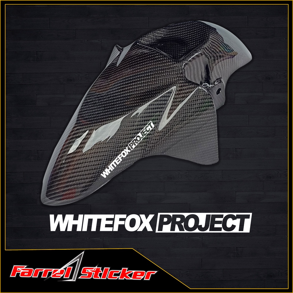 Stiker WHITE FOX stiker WHITEFOXPROJECT putih