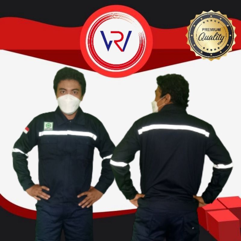 Wearpack Atasan | Baju Safety K3 | Biru Navy Dongker