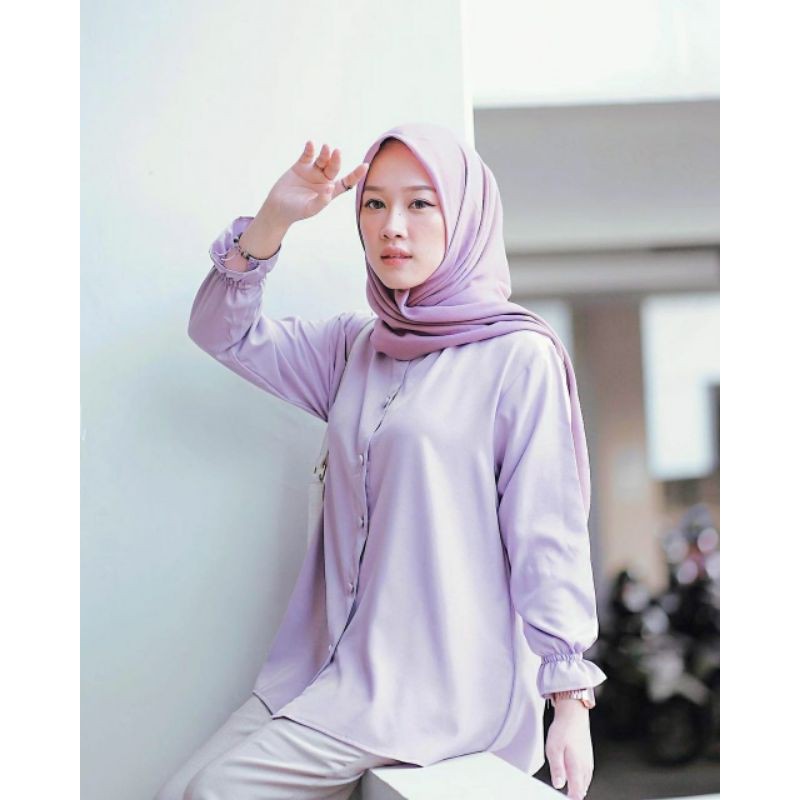 MORYN TOP/MORYN LILAC/ BLOUSE LILAC/ATASAN KERJA/ATASAN LILAC/KEMEJA KERJA/KEMEJA LILAC