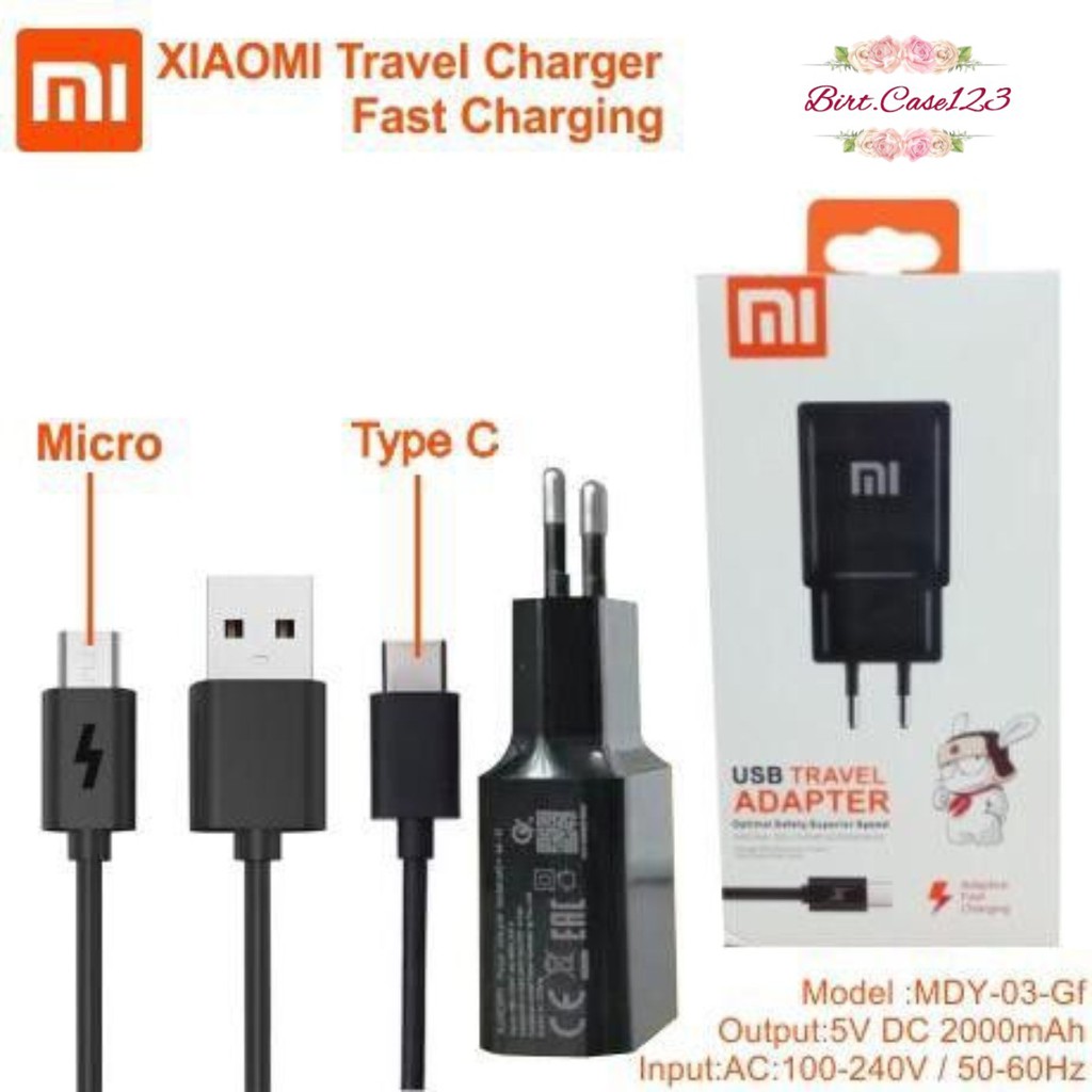 BM054 Cashan charger xiaomi original 2A Fast Charging MDY-03-GF TIPE C MI4C MI5C REDMI 9 9a 9c NOTE8 BC5946