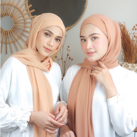 pashmina inner 2in1 ceruty babydoll premium / hijab pashmina inner