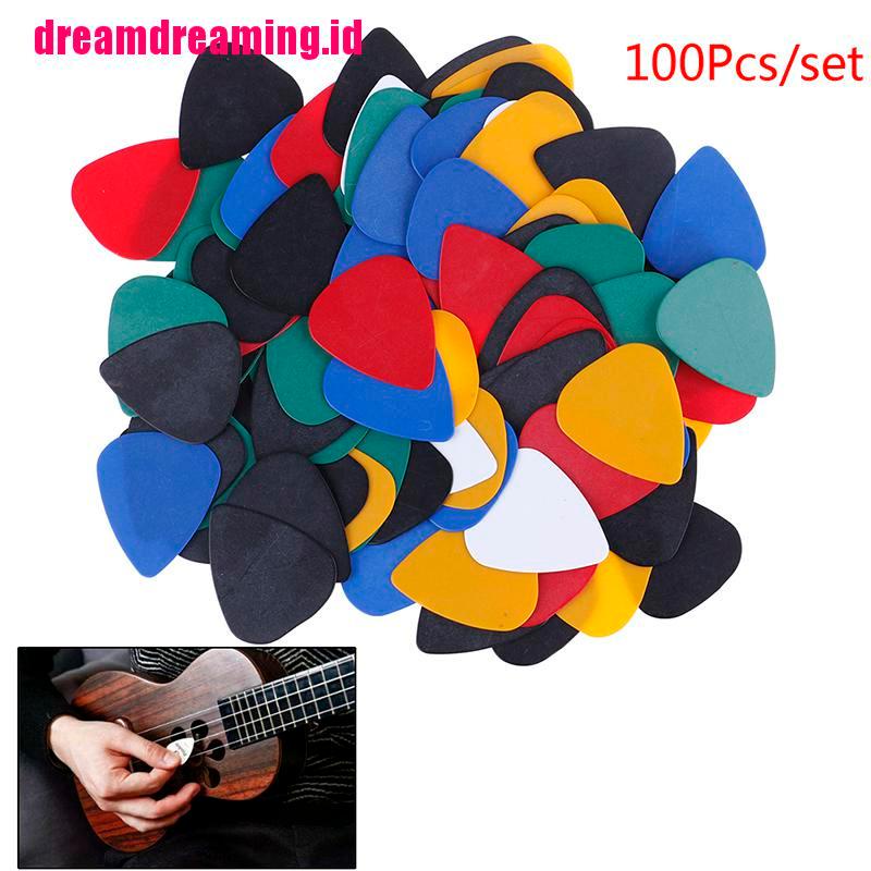 100 Pcs Pick Celluloid Untuk Gitar Akustik Elektrik