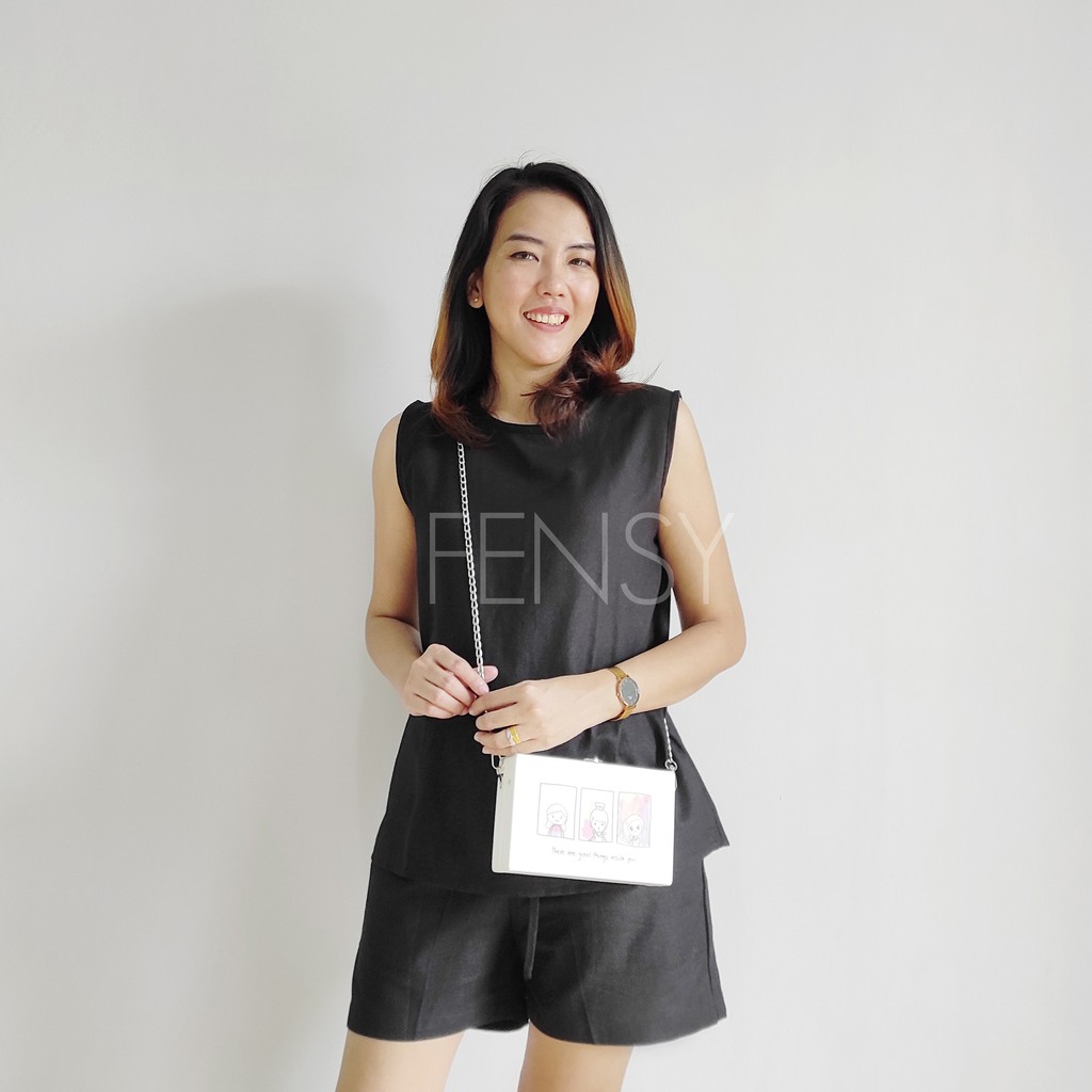 Odilia SET - Baju Korea Celana Pendek Setelan Stelan Baju Harian Piyama