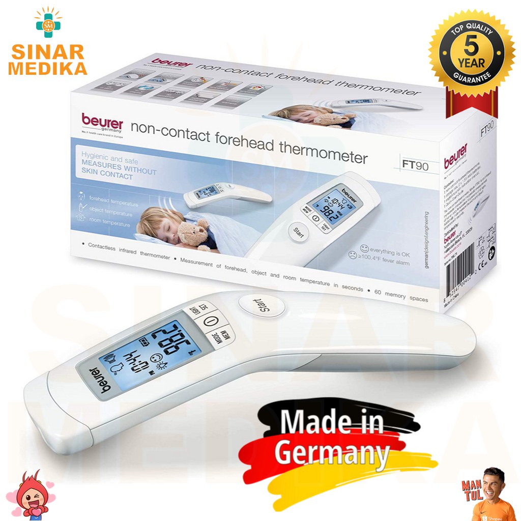 THERMOMETER NON KONTAK BEURER FT 90 . ALAT PENGUKUR SUHU CONTACTLESS FT 90 BEURER . TERMOMETER