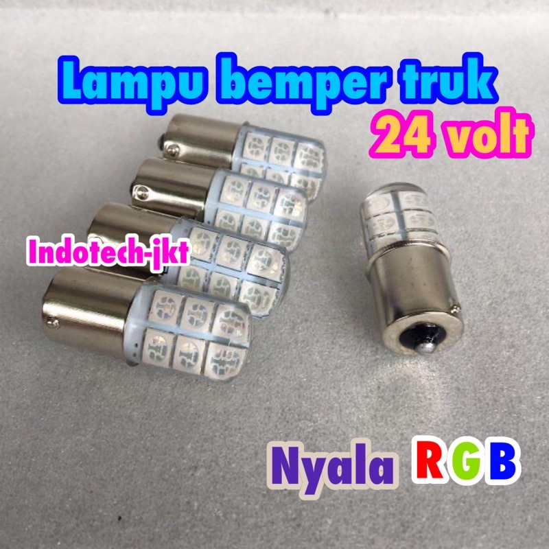 Lampu Bemper Truk Bis 24 Volt Mata Led 5050 JELLY NYALA RGB