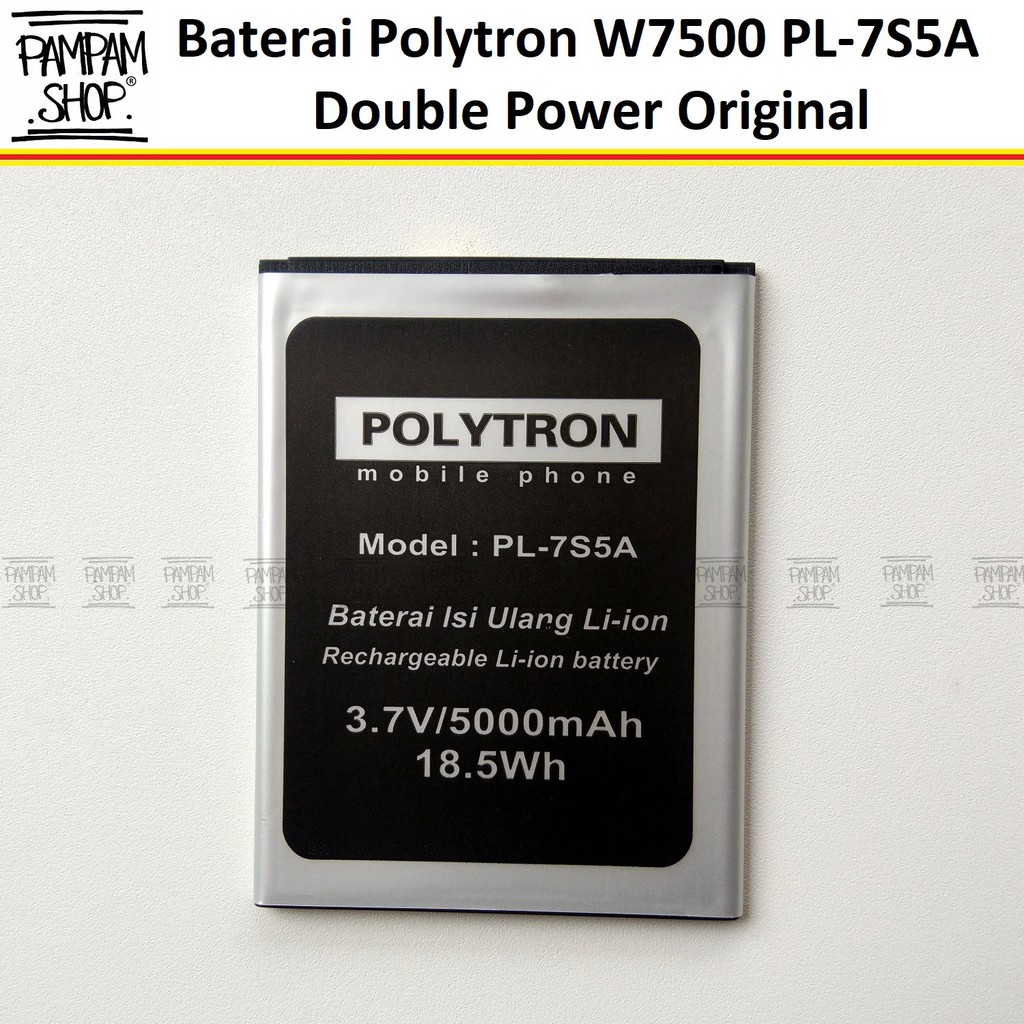 Baterai Handphone Polytron W7500 Lite PL-7S5A PL7S5A Double Power Original Batre Batrai Ori Politron