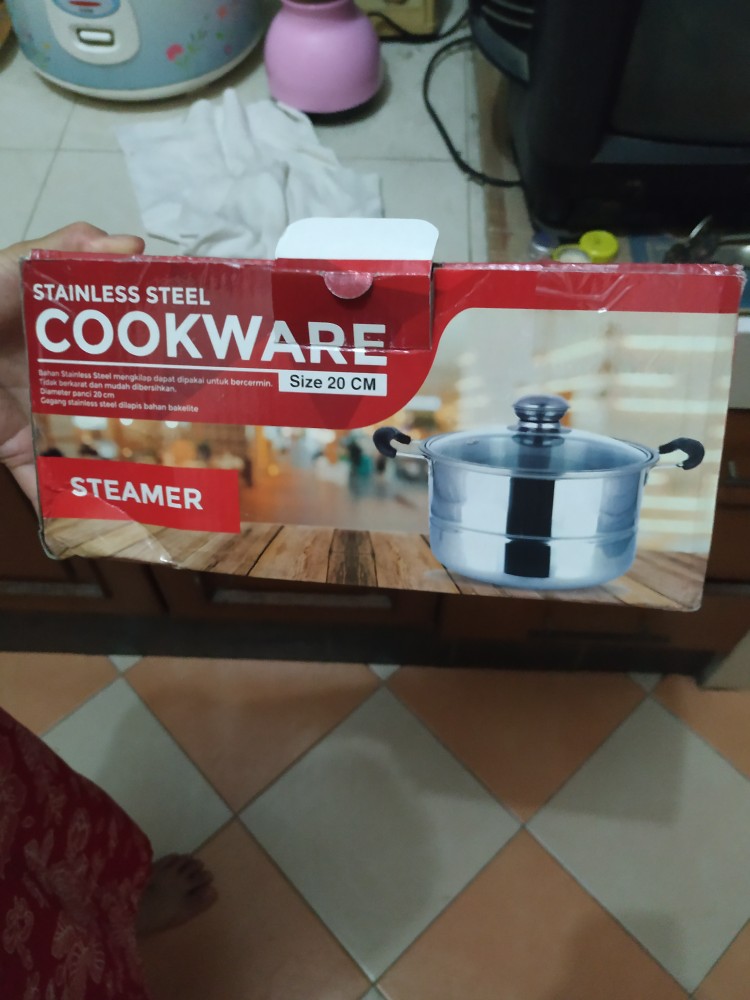 Dandang Stainless Muliya Tutup Stainless 20 Cm