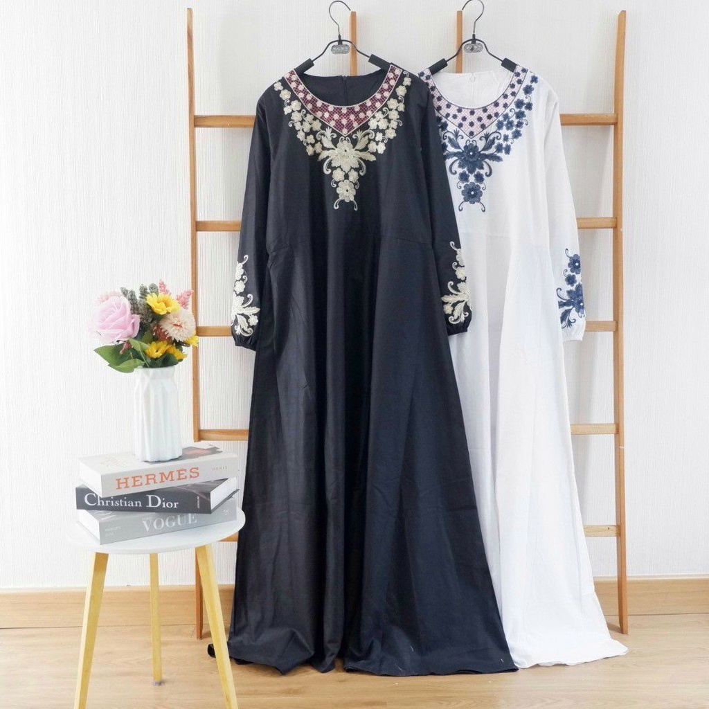 Gamis Katun Bordir Premium