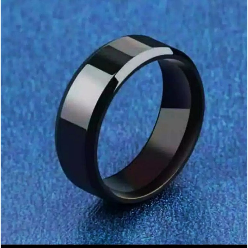 Cincin TITANIUM hitam grade A/cincin couple/cincin wanita-pria/cincin terlaris/promo cincin couple